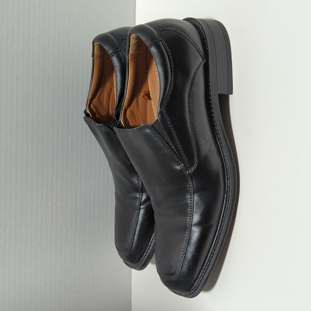 George Men's Slip On Sintetico Black Dress Shoes Size 8.5